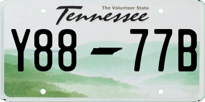 TN license plate Y8877B