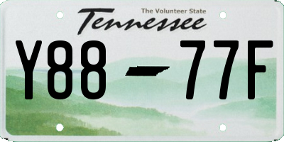 TN license plate Y8877F