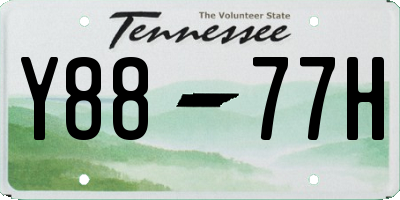 TN license plate Y8877H