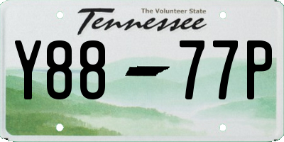TN license plate Y8877P