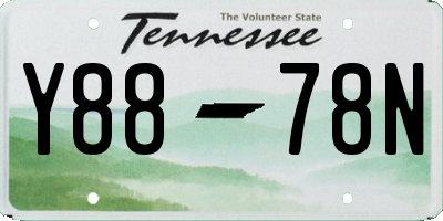 TN license plate Y8878N
