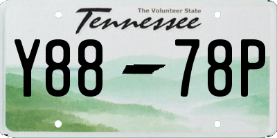 TN license plate Y8878P