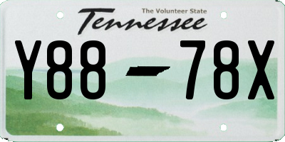 TN license plate Y8878X