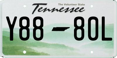 TN license plate Y8880L