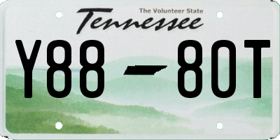TN license plate Y8880T