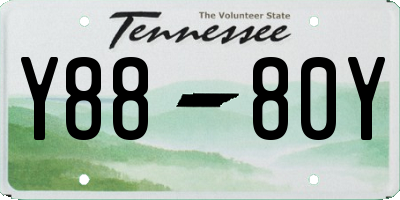 TN license plate Y8880Y