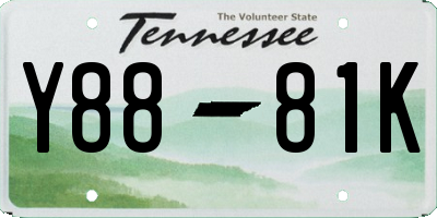 TN license plate Y8881K