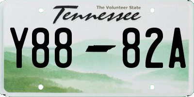 TN license plate Y8882A