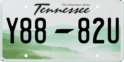 TN license plate Y8882U