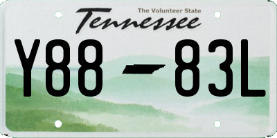 TN license plate Y8883L