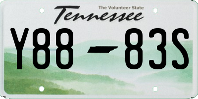 TN license plate Y8883S