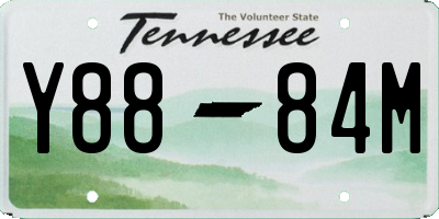 TN license plate Y8884M