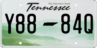 TN license plate Y8884Q