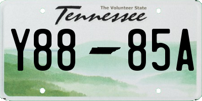 TN license plate Y8885A