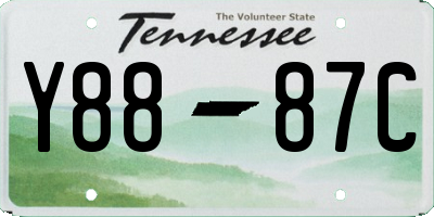 TN license plate Y8887C