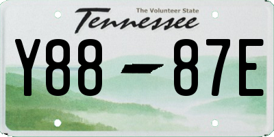 TN license plate Y8887E