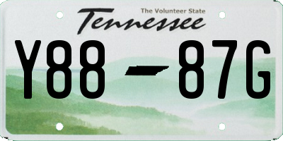 TN license plate Y8887G