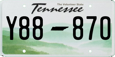 TN license plate Y8887O