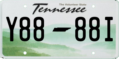 TN license plate Y8888I