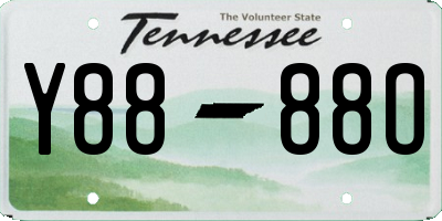 TN license plate Y8888O