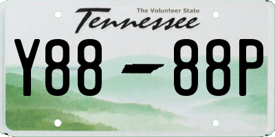 TN license plate Y8888P