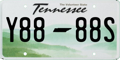 TN license plate Y8888S