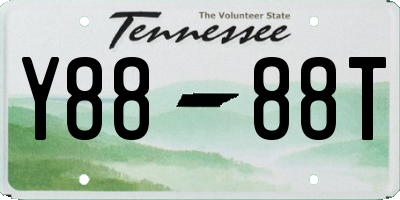 TN license plate Y8888T