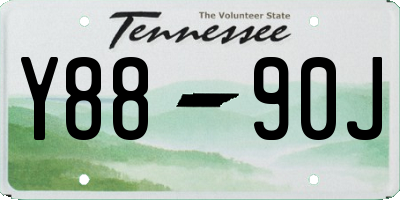 TN license plate Y8890J