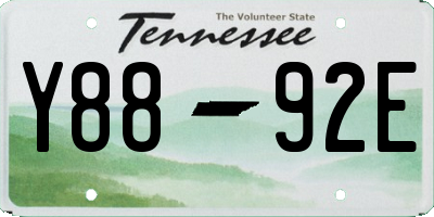 TN license plate Y8892E