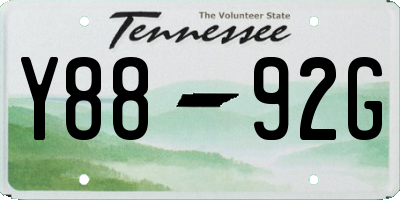 TN license plate Y8892G