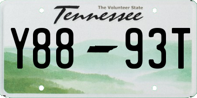TN license plate Y8893T