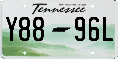 TN license plate Y8896L