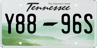 TN license plate Y8896S