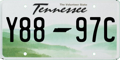 TN license plate Y8897C