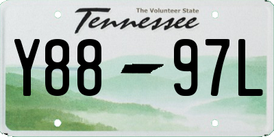 TN license plate Y8897L