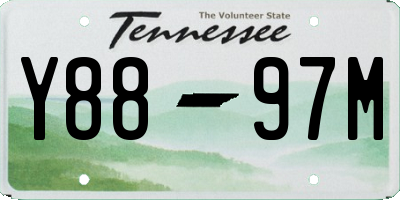TN license plate Y8897M