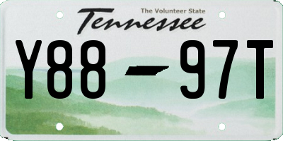 TN license plate Y8897T