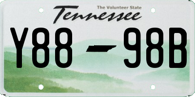 TN license plate Y8898B