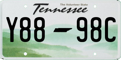 TN license plate Y8898C