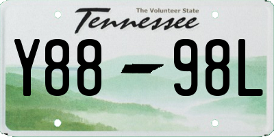 TN license plate Y8898L