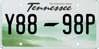 TN license plate Y8898P