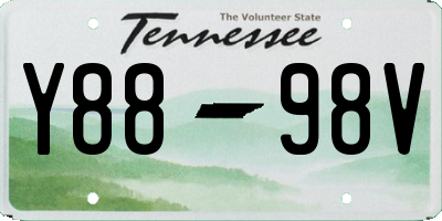 TN license plate Y8898V
