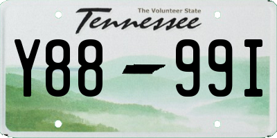 TN license plate Y8899I