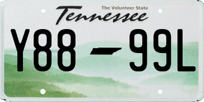 TN license plate Y8899L