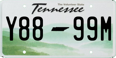 TN license plate Y8899M