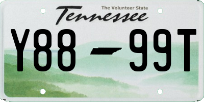 TN license plate Y8899T