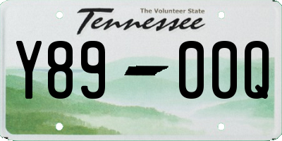 TN license plate Y8900Q