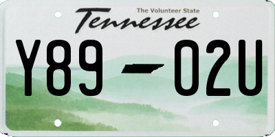 TN license plate Y8902U