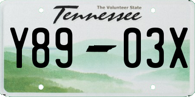 TN license plate Y8903X
