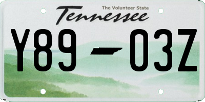 TN license plate Y8903Z